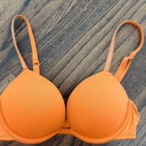 Victoria's Secret / PINK Orange Bedazzled Strap Bra